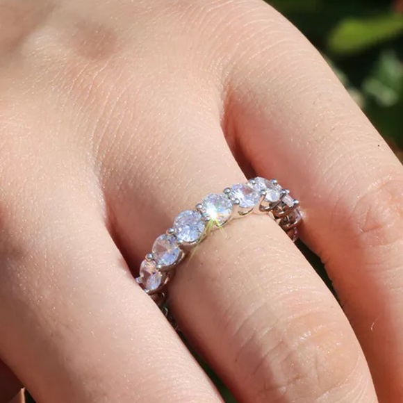 NEW💍DIAMOND 925 STERLING SILVER ENGAGEMENT RING - Picture 5 of 6